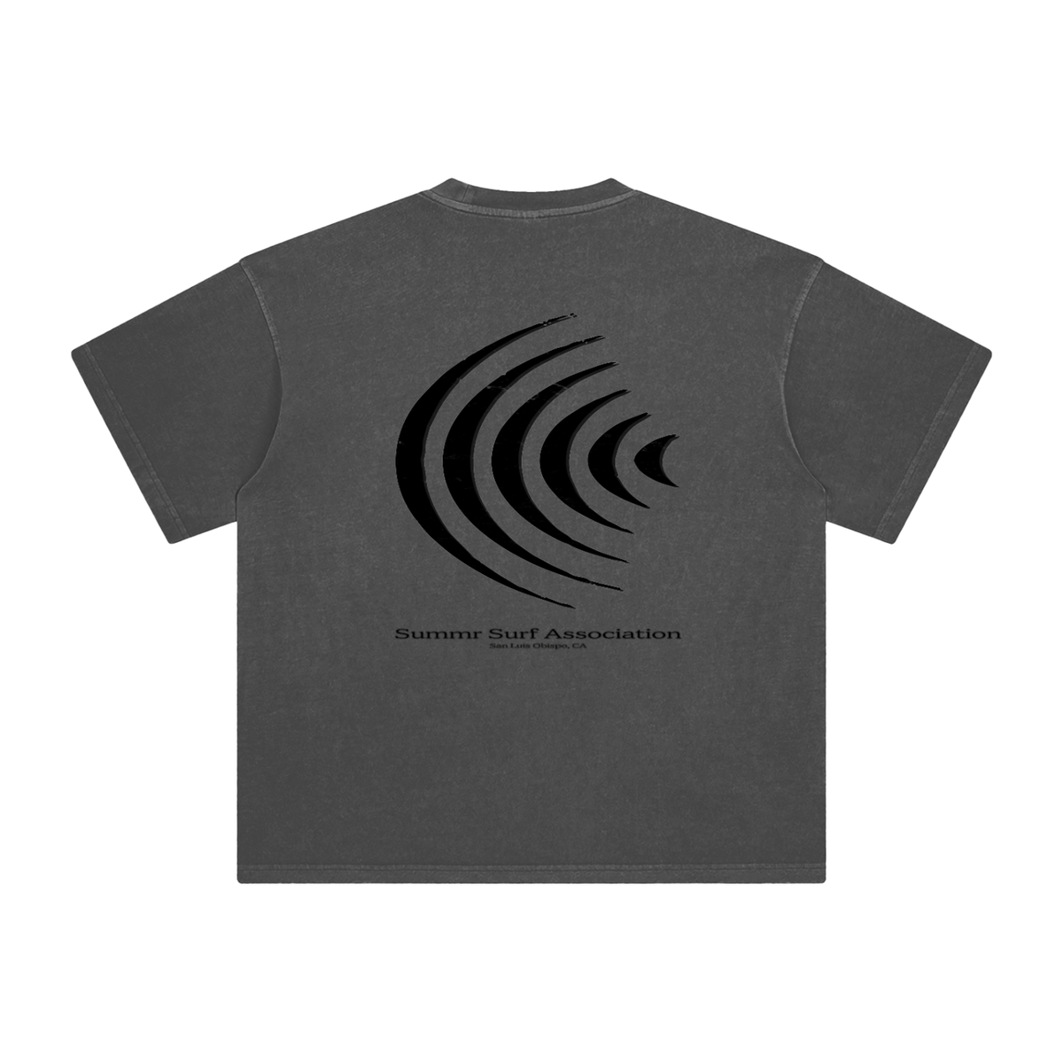 Summr Surf Association Tee, Dark Gray, front