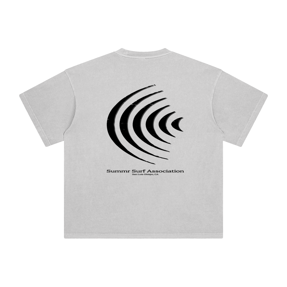 Summr Surf Association Tee, Medium Ash, front